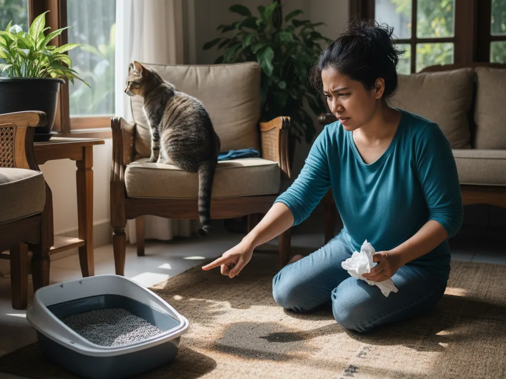 Kucing Buang Air Sembarangan & Tidak Mau ke Litter Box: Penyebab & Solusi